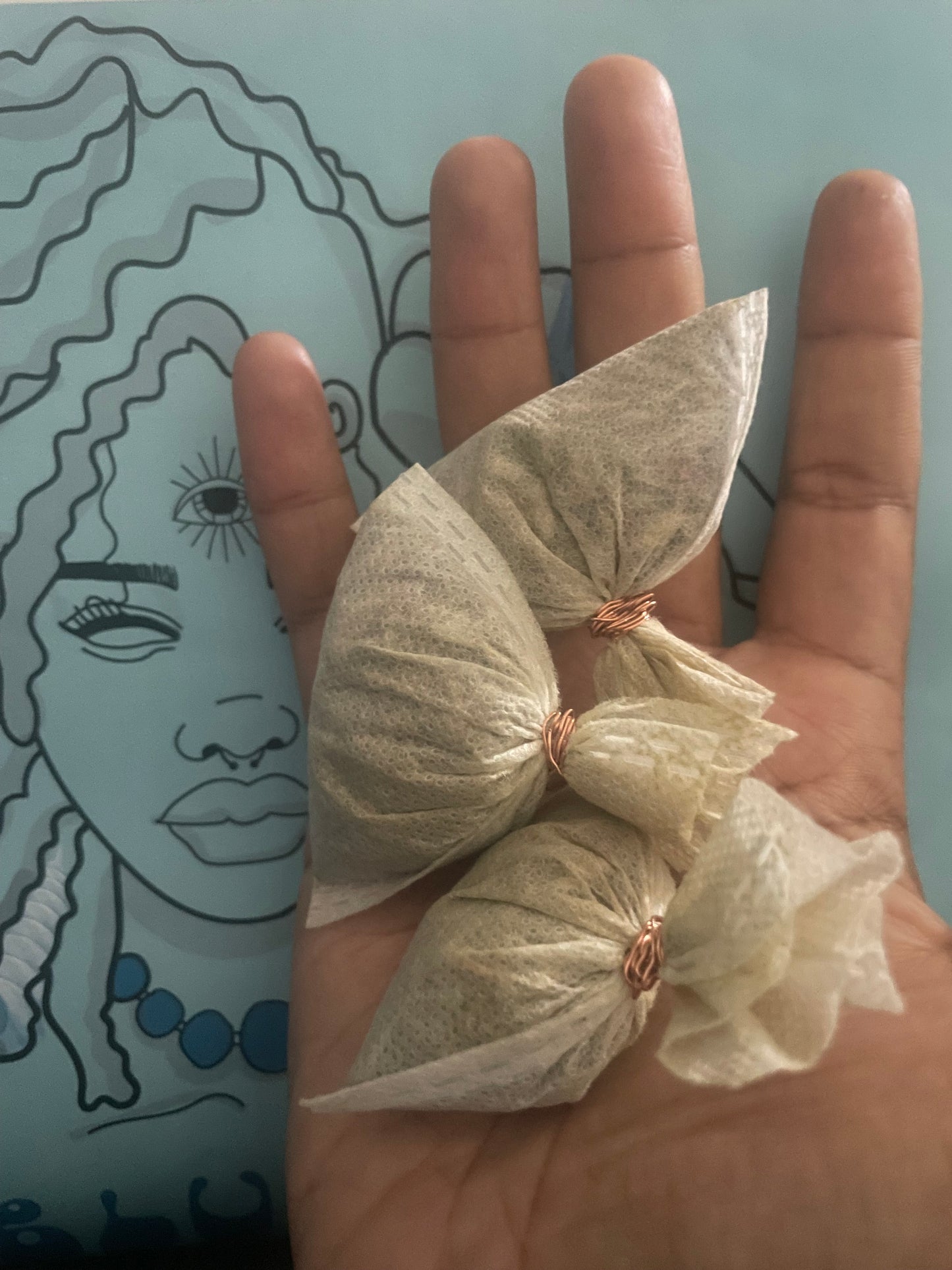 Alkaline Allergy / Respiratory Herbal Tea Detox 100% Cotton Bags with Copper