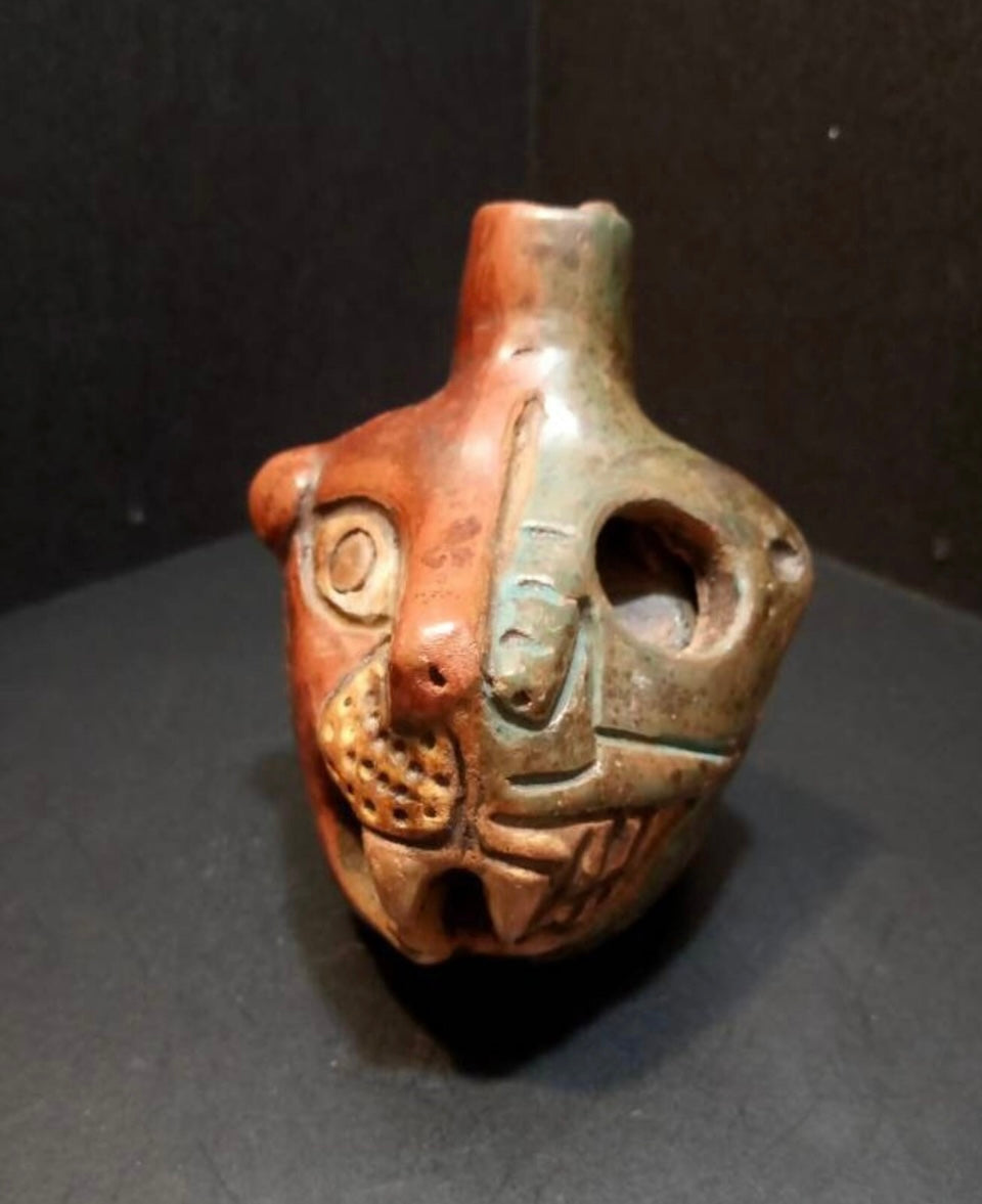 Handmade by the Tenek Tribe in Mexico - Huaco Silbador Jaguar (Jaguar Roar Whistle) ππ²π½