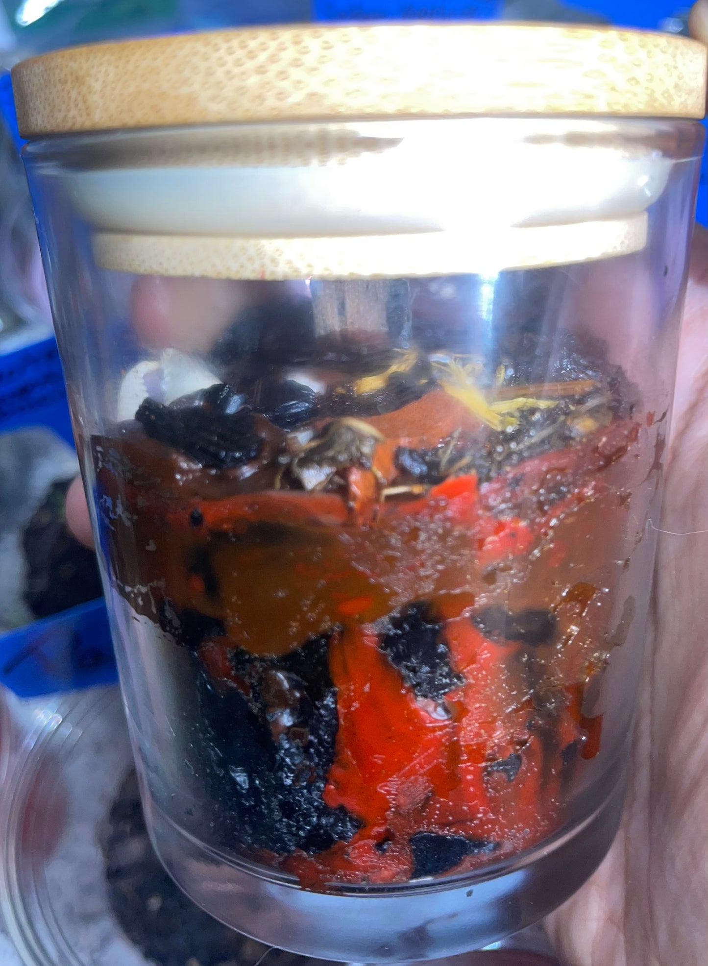 Esu Abre Camino (Road Opener) aka the Key to the Streets 🔑 Marbled Beeswax Bamboo Votive Candle 🕯️