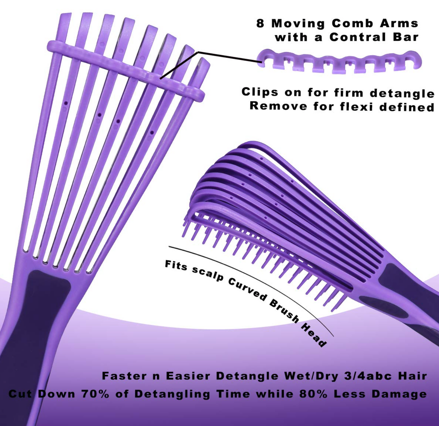 Detangling Brush for Natural Curls and Coils